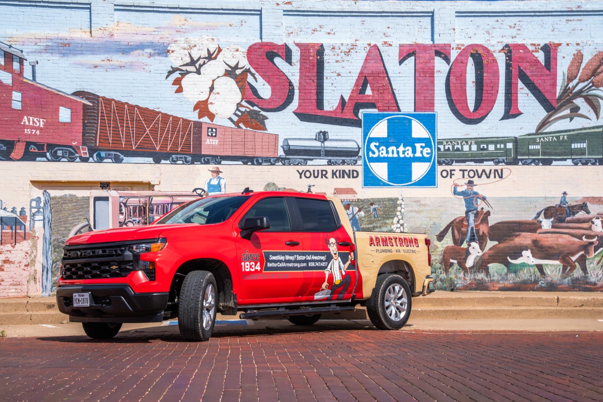 Armstrong service truck in Slaton, Texas