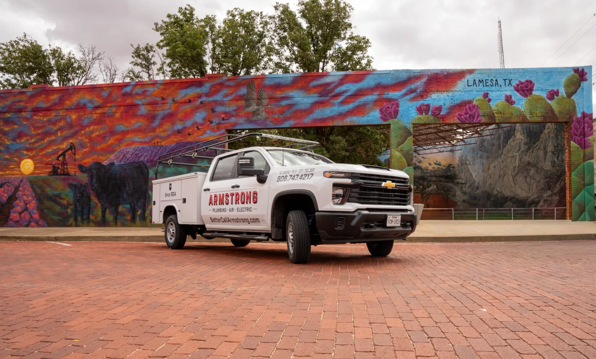 Armstrong service truck in Lamesa, Texas