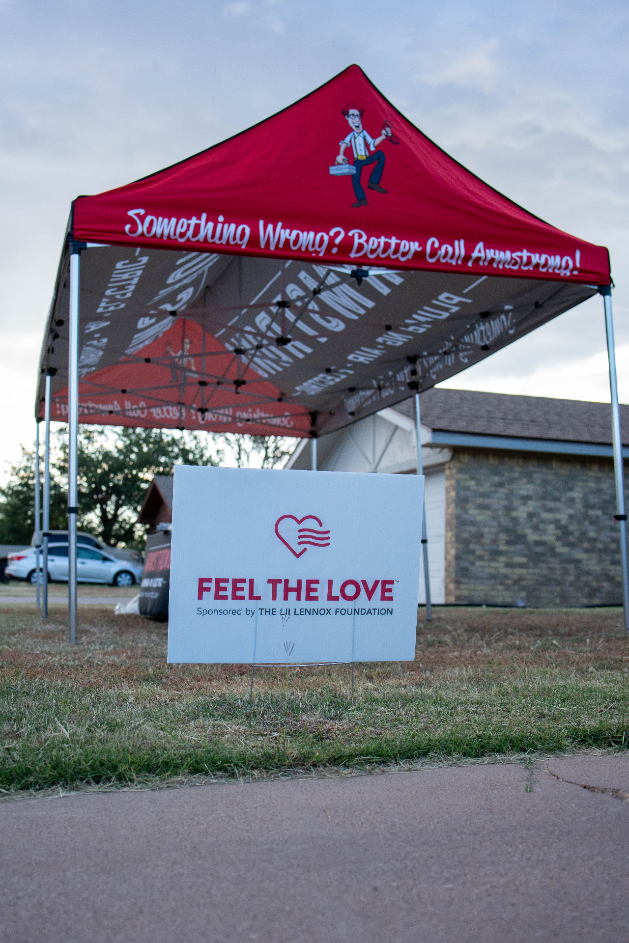 Armstrong Feel the Love event tent in Lubbock